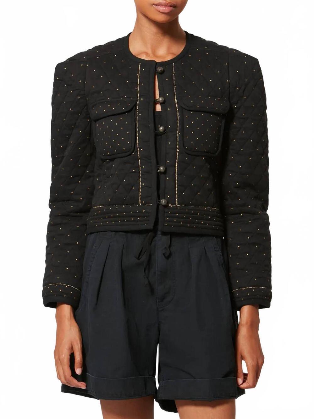 NEW ISABEL MARANT vania button front jacket in black